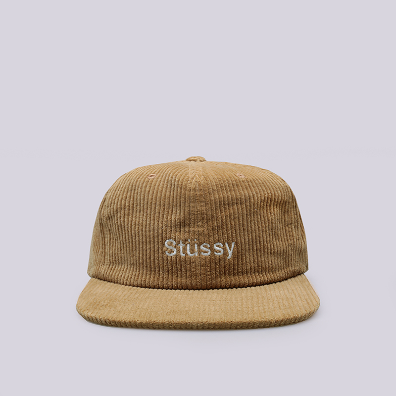  бежевая кепка Stussy Cord Strapback Cap 131772-brown - цена, описание, фото 1